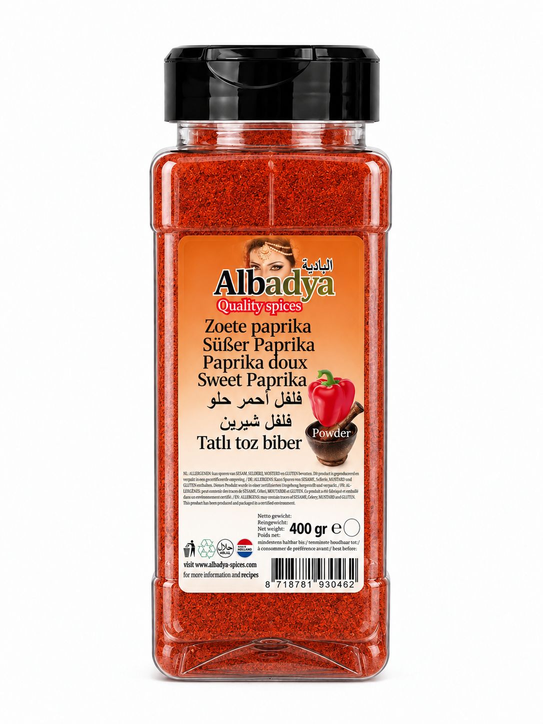 PAPRIKAPOEDER M. 400 GR. ALBADYA