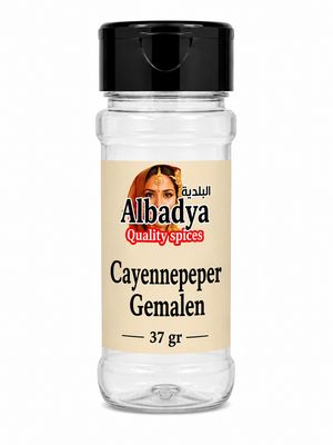 X 8 CAYENNEPEPER GEMALEN 37 GR.