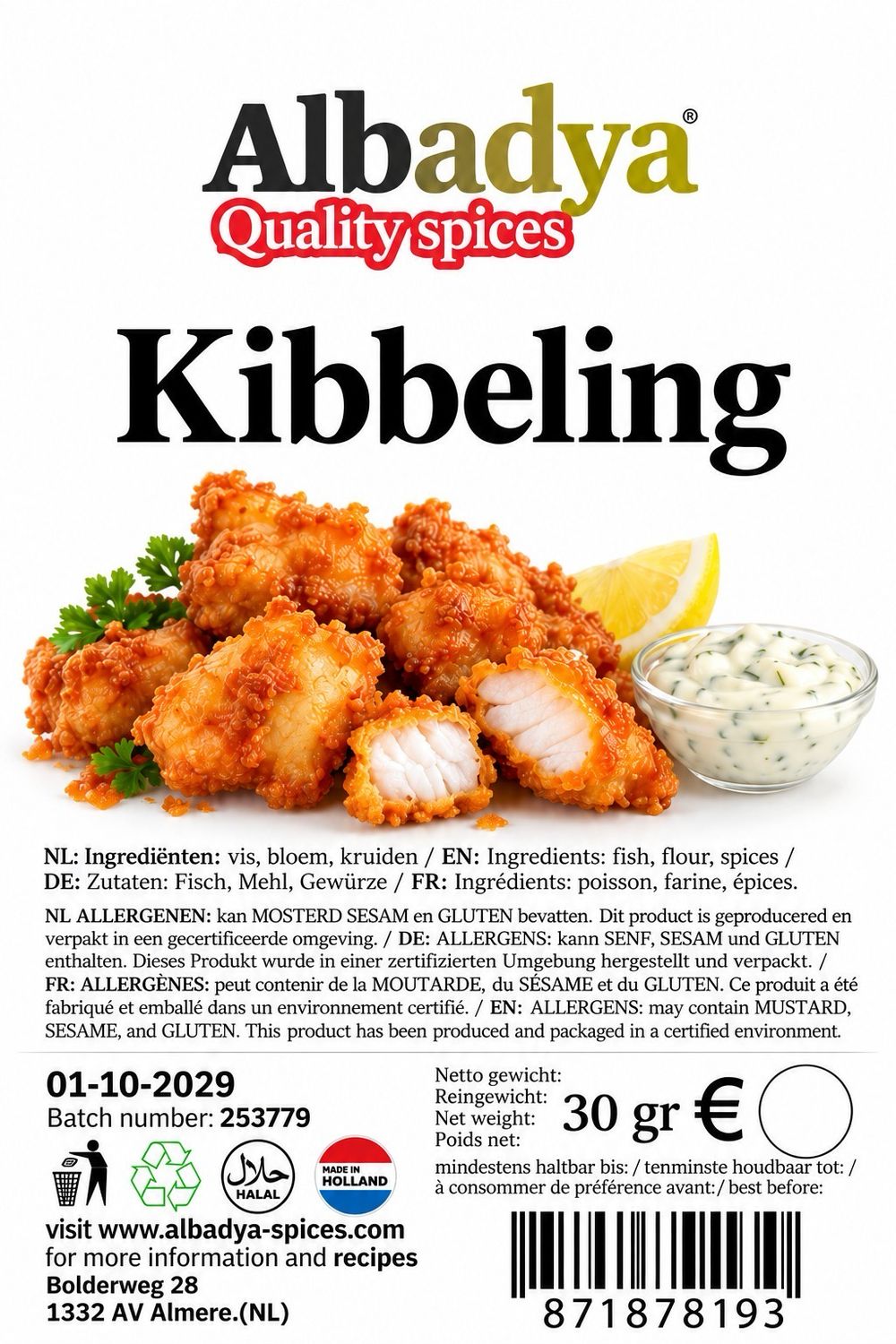 X 10 KIBBELINGENMIX 55 GR.