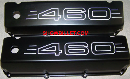 BIG BLOCK FORD 460 ALUMINUM VALVE COVERS BLACK POWDER COATED