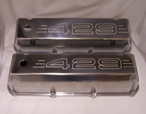 BIG BLOCK FORD 429 ALUMINUM VALVE COVERS POLISHED