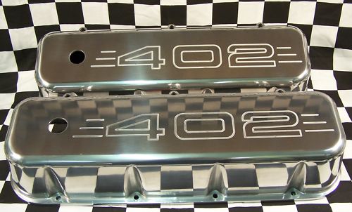 BIG BLOCK CHEVY 402 ALUMINUM VALVE COVERS POLISHED