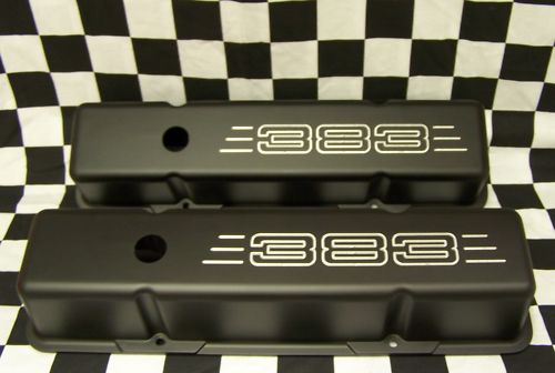 SMALL BLOCK CHEVY 383 ALUMINUM VALVE COVERS POWDER COATED