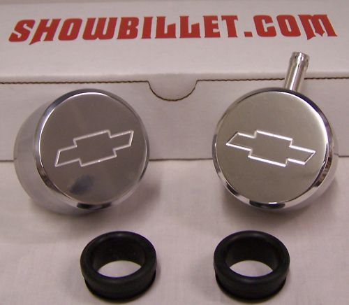 BREATHER &amp; PCV COMBO POLISHED ALUMINUM WITH BOWTIE