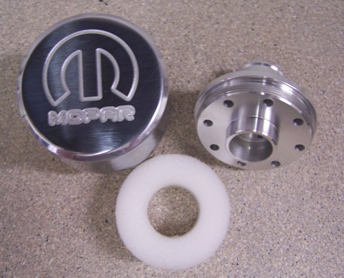 BREATHER POLISHED ALUMINUM WITH MOPAR LOGO