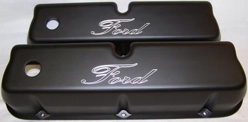 SMALL BLOCK FORD WITH FORD ALUMINUM VALVE COVERS POWDER COATED