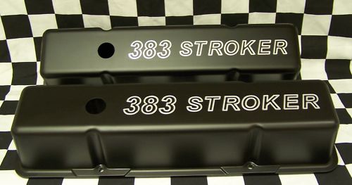 SMALL BLOCK CHEVY 383 STROKER ALUMINUM VALVE COVERS POWDER COATED