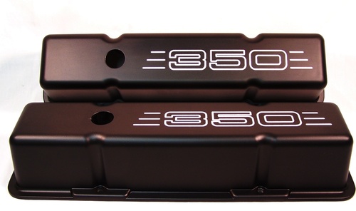 SMALL BLOCK CHEVY 350 ALUMINUM VALVE COVERS POWDER COATED