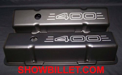 SMALL BLOCK CHEVY 400 ALUMINUM VALVE COVERS POWDER COATED