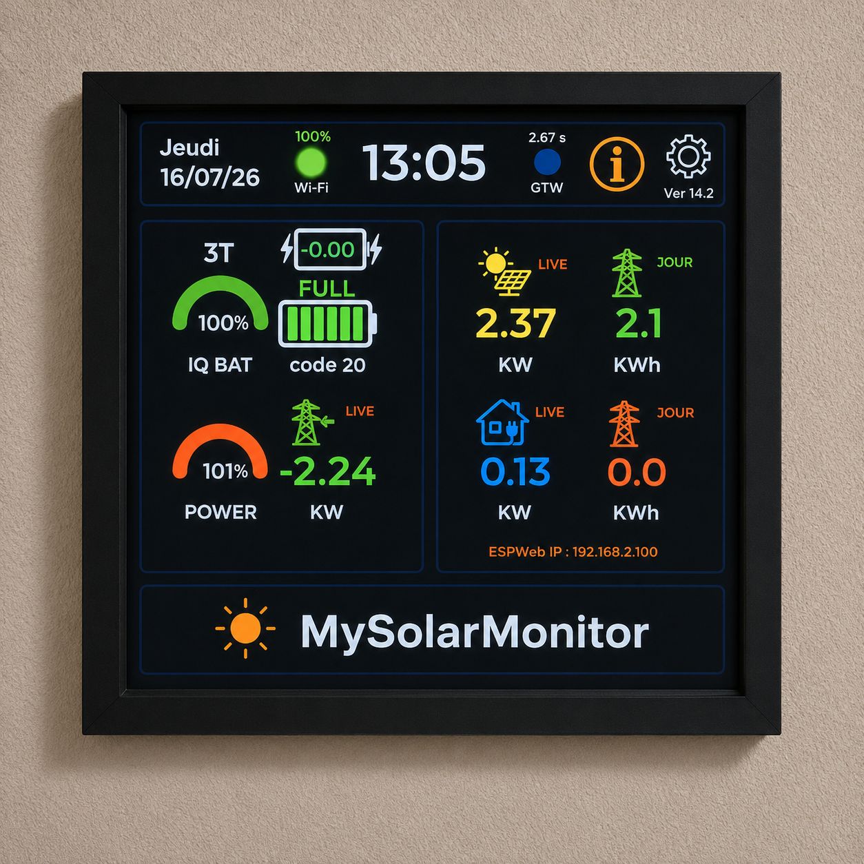 Ecran ( uniquement) et Arduino-S4848S040C Software ( preconfiguré)