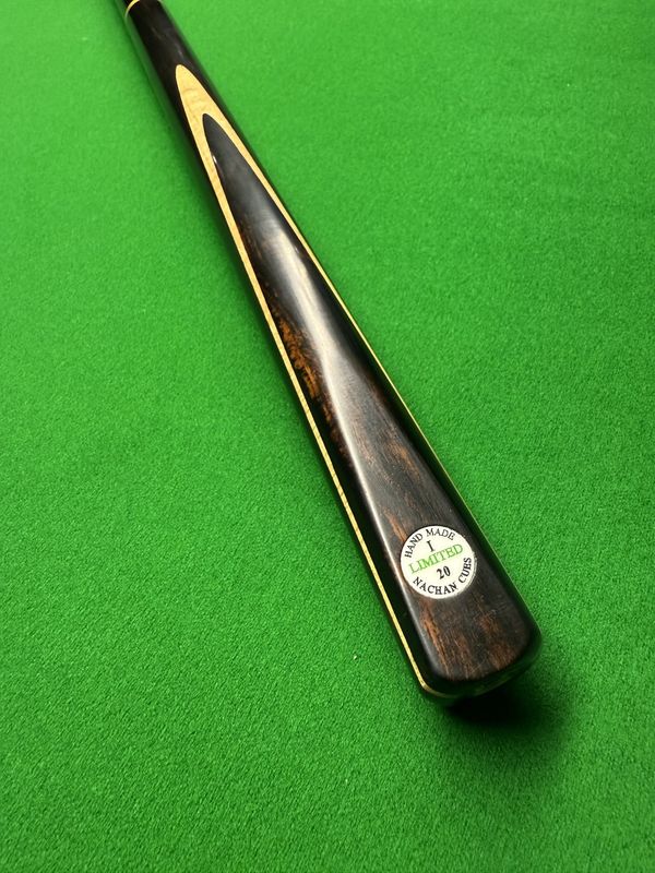 Nachan cues Limited  20 3/4 58” 9.7mm brass ferrule 17.3oz 17.5” balance 29.5mm butt