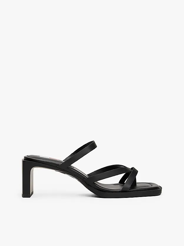 Sandalias de piel con tacón ancho Tommy Jeans