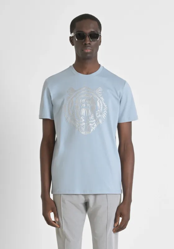 Camiseta Antony Morato regular fit con detalles en contraste y parche de logotipo