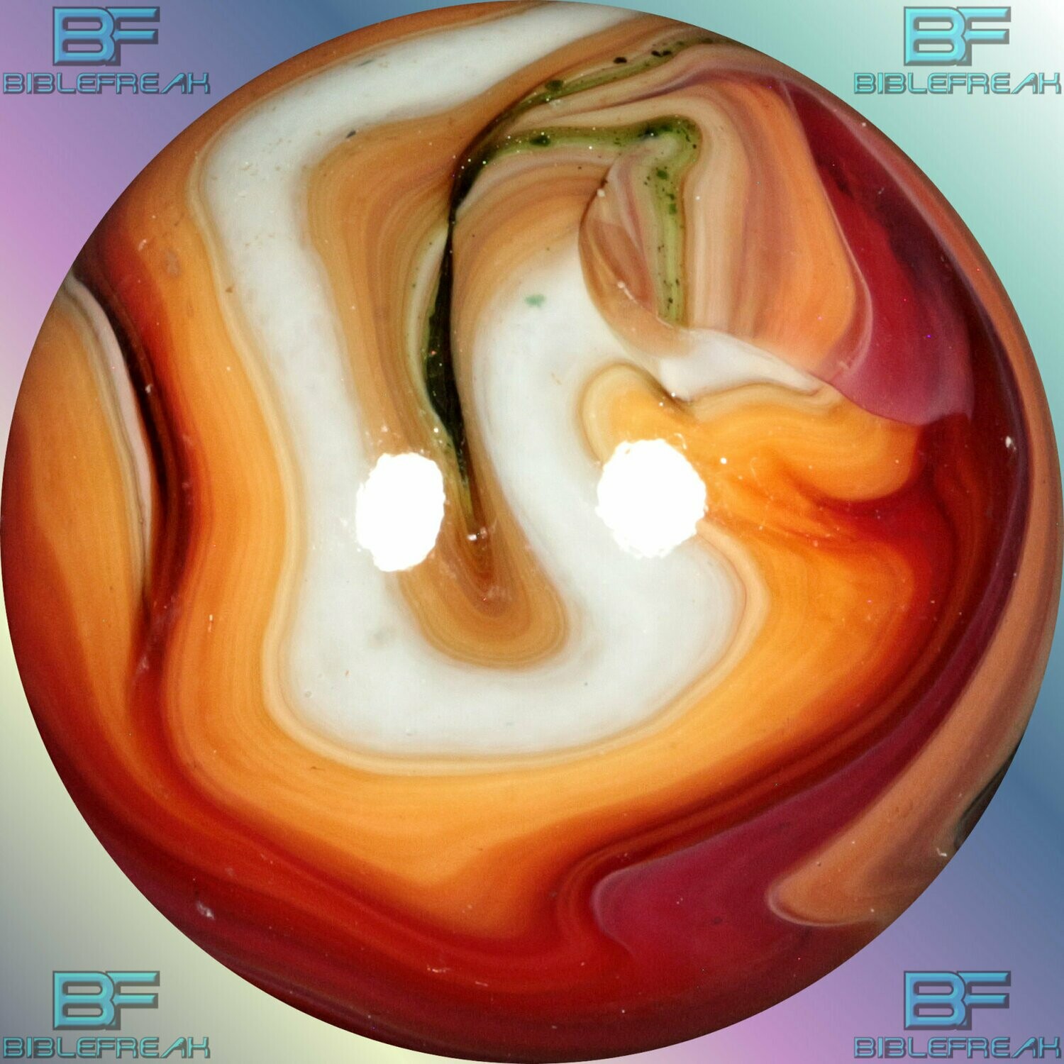 009226 One (1) JABO Joker I J.E.R.K. Original 2008 Apricot Aventurine Cranberry Type V  NEAR MINT 8.9 3/4&quot; +/-