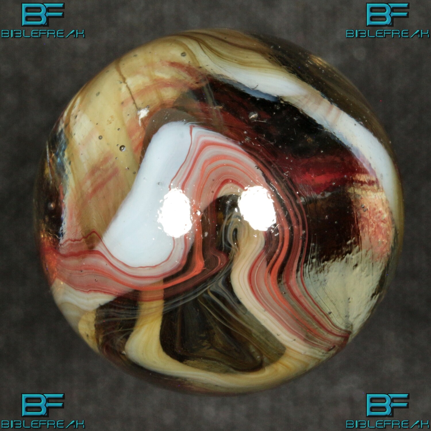 011099 One (1) JABO 2009 Joker II Run &quot;White Blood Viper Nest&quot; 3/4&quot; +/- MINT 9.0 Marble