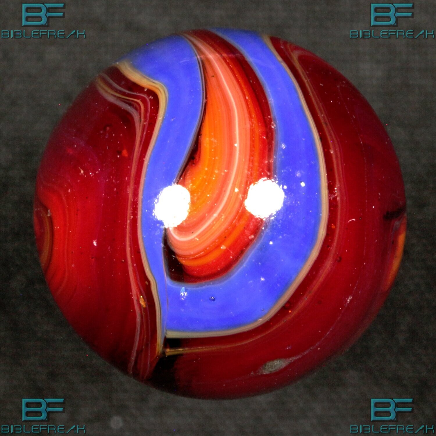 006883 One (1) D.A.S. Jan 2017 Buckeye II Run &quot;Blue Cranberry&quot; 11/16&quot; +/- MINT Marble