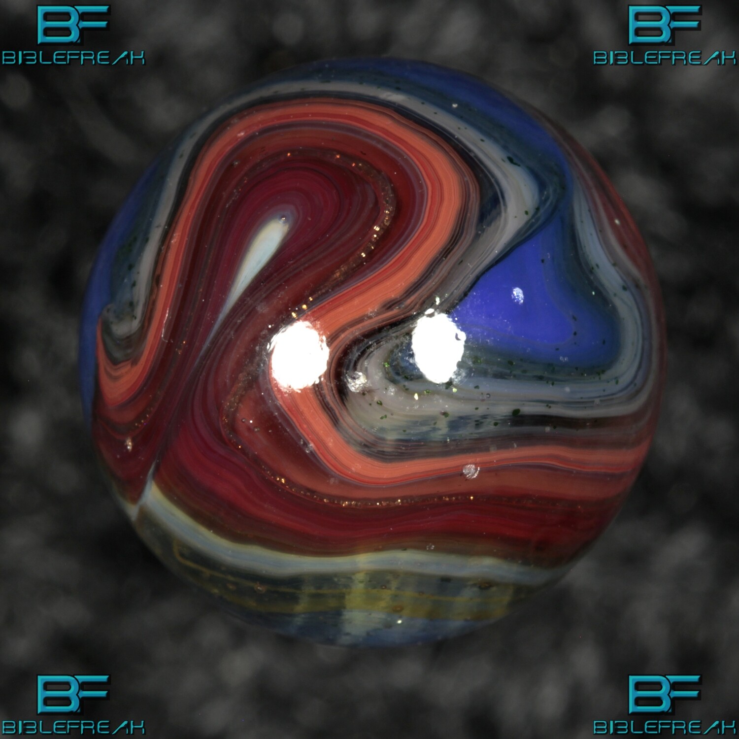 011503 One (1) D.A.S. Double Decade Run Lutz Ribbon NEAR MINT to MINT 8.9-9.0 3/4&quot; +/- Marble