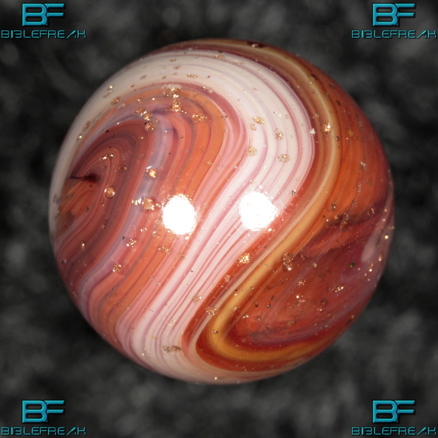 011498 One (1) D.A.S. Double Decade Run Lutz Guinea NEAR MINT to MINT 8.9-9.0 3/4&quot; +/- Marble