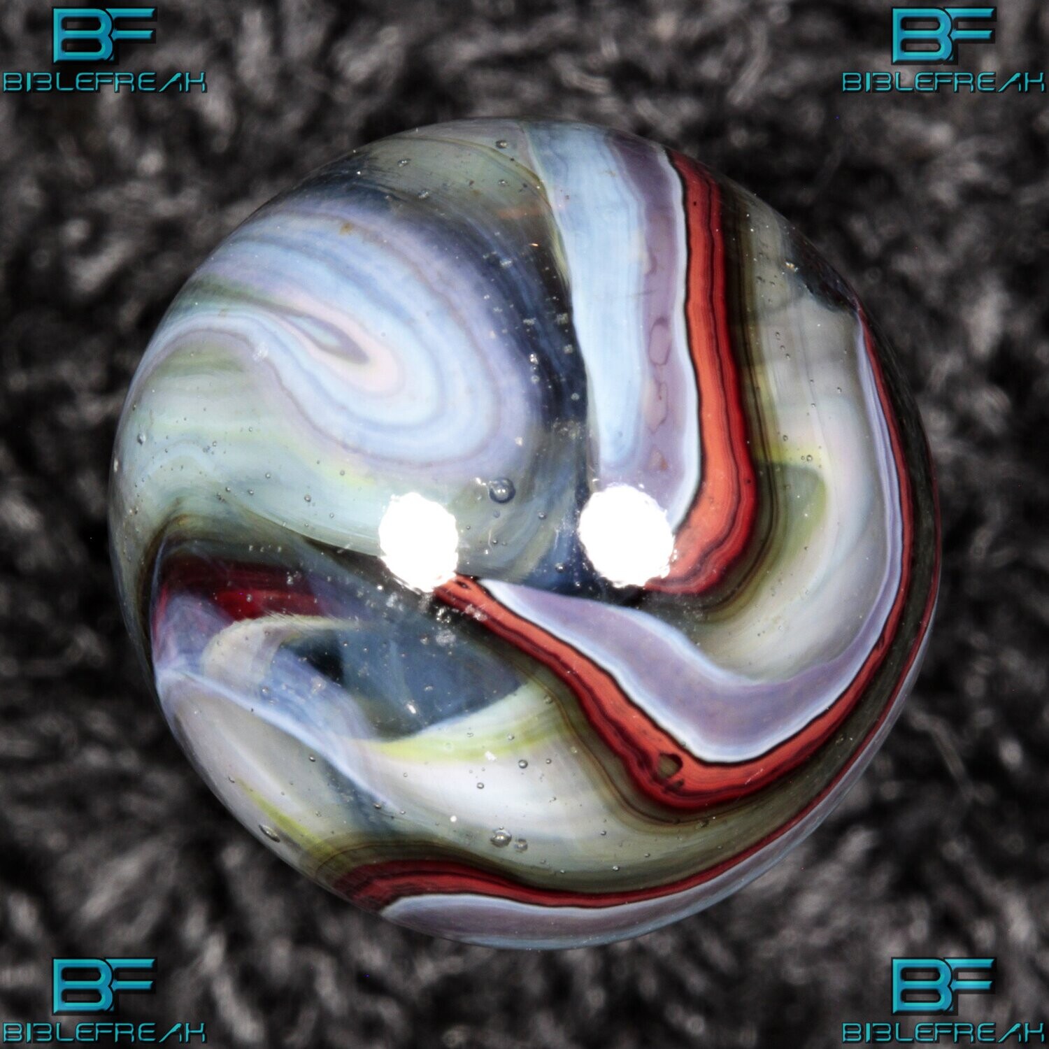 011913 One (1) JABO Joker 2009 OMEGA Black Rainbow II NEAR MINT to MINT 8.9 -9.0 3/4&quot; +/- Marble
