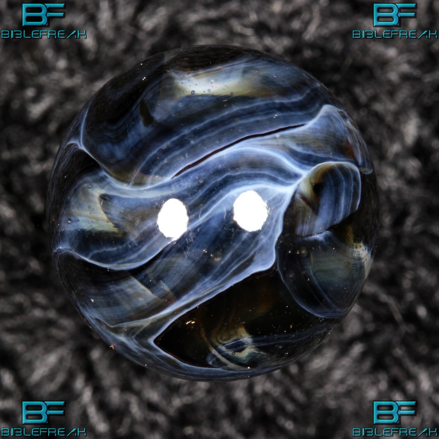 011921 One (1) JABO Joker 2009 OMEGA Black Rainbow II NEAR MINT to MINT 8.9 -9.0 3/4&quot; +/- Marble