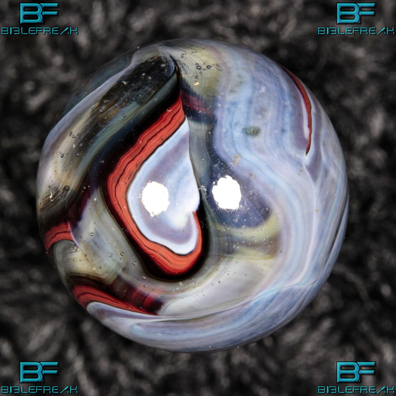 011953 One (1) JABO Joker 2009 OMEGA Black Rainbow II NEAR MINT to MINT 8.9 -9.0 3/4&quot; +/- Marble