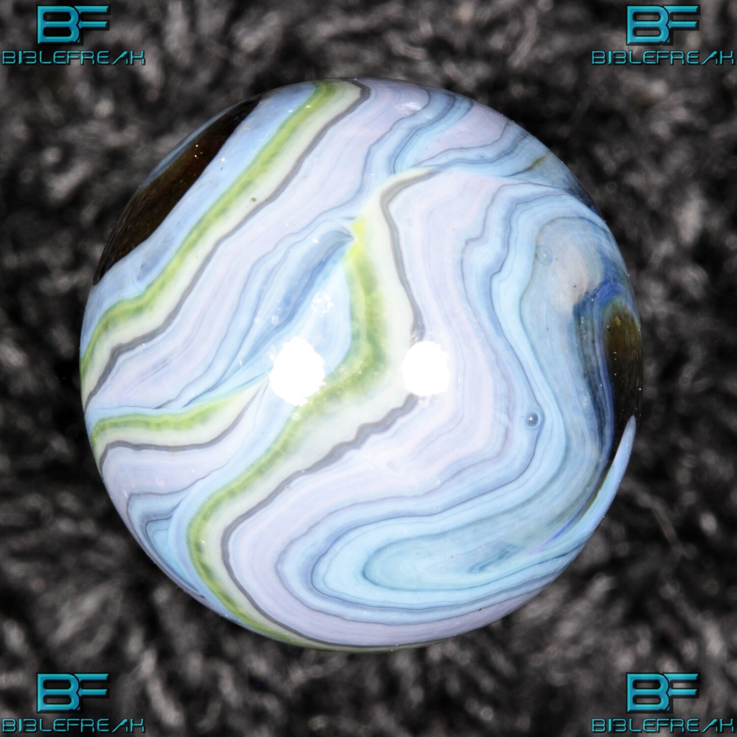 011917 One (1) JABO Joker 2009 OMEGA Black Rainbow II NEAR MINT to MINT 8.9 -9.0 3/4&quot; +/- Marble