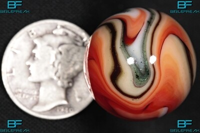 008288 One (1) JABO Joker I J.E.R.K. Original 2008 "Striped Oxblood" MINT 9.0 3/4" +/- Marble