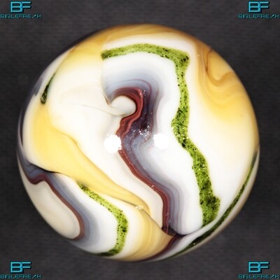 008956 ONE (1) JABO 2008 J.E.R.K. Joker I Caramel Oxblood Aventurine Mint 9.0 3/4" +/- Marble