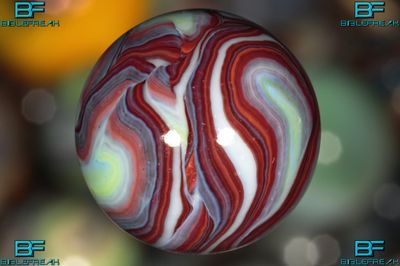 013638 ONE (1) JABO 2009 JOKER RAINBOW I RUN &quot;FROSTED OXBLOOD&quot; MINT 9.0 3/4&quot; +\- MARBLE
