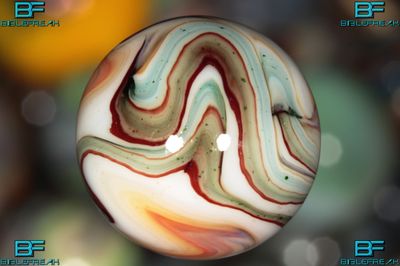 013708 ONE (1) JABO 2008 J.E.R.K. JOKER I Run Thready Oxblood Swirl MINT 9.0 3/4" +\- MARBLE