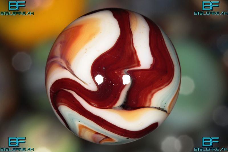 013702 ONE (1) JABO 2008 J.E.R.K. JOKER I Run "Wine Stain Oxblood" MINT 9.0 3/4" +\- MARBLE