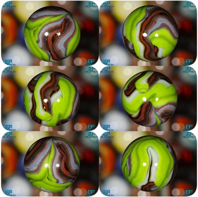 001159 ONE (1) JABO 2010 JOKER Finale Oxblood Swirl MINT 9.0 3/4&quot; +\- MARBLE