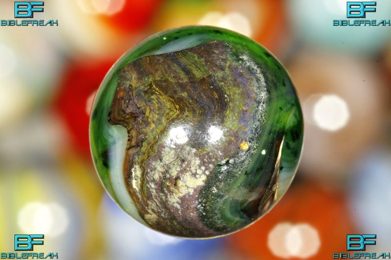 001653 One (1) 2008 JABO Peltier Mansion Run 43/64" 17.05mm Silver Strike Marble MINT 9.0