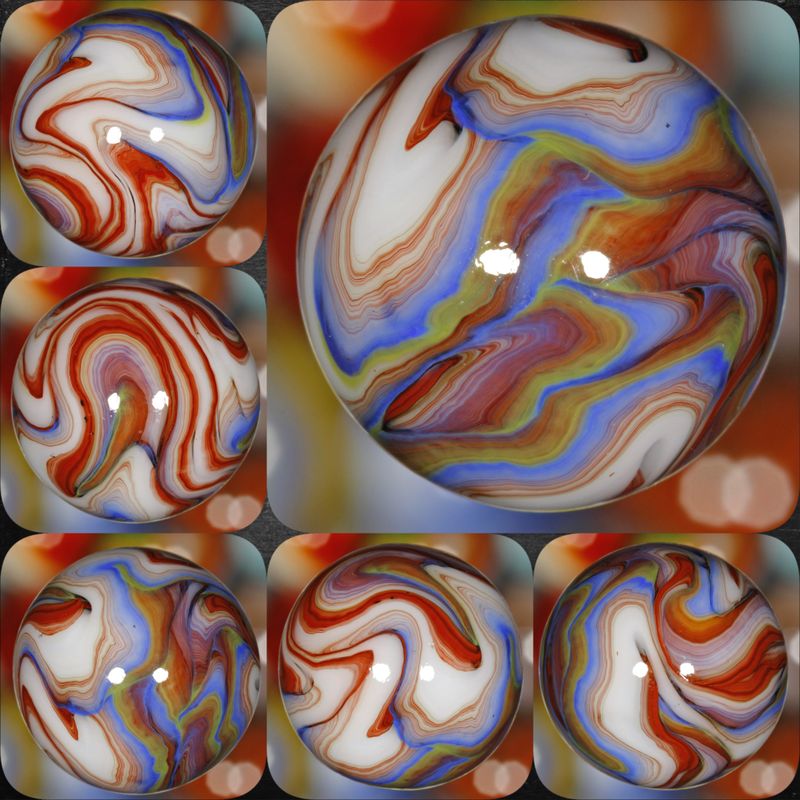 001704 ONE (1) JABO 2009 JOKER RAINBOW I RUN &quot;EXOTIC&quot; MINT 9.0 11/16&quot; +\- MARBLE