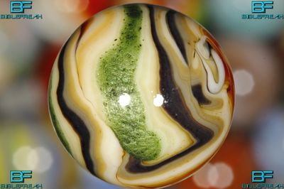 001732 One (1) JABO Joker J.E.R.K. Original 2008 BURNT Oxblood Aventurine MINT 9.0 13/16" +/- Marble