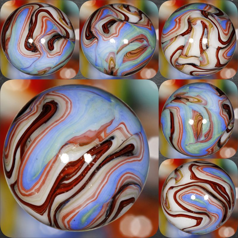 001783 ONE (1) JABO 2009 JOKER RAINBOW I RUN &quot;EXOTIC&quot; MINT 9.0 3/4&quot; +\- MARBLE