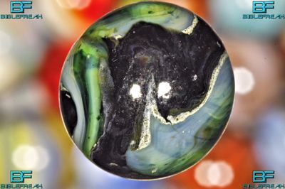 001549 One (1) 2008 JABO Peltier Mansion Run 49/64" 19.45mm Silver Strike Marble MINT 9.0