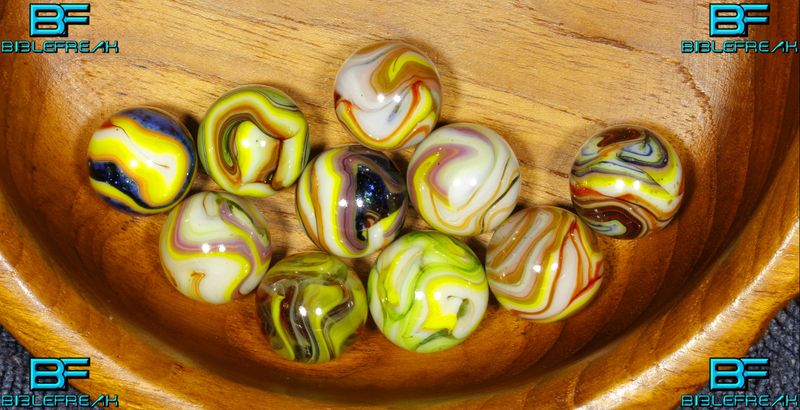 003710 Ten (10) 2012 JABO Dave's Tank Test RUN "HANDPICKED KEEPERS" MINT 9.0 3/4" +/- Marbles