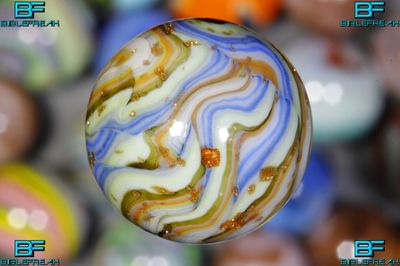 004287 ONE (1) JABO 2010 MAMIE's SISTERSVILLE Multicolor LUTZ Swirl MINT 9.0 3/4" +\- MARBLE