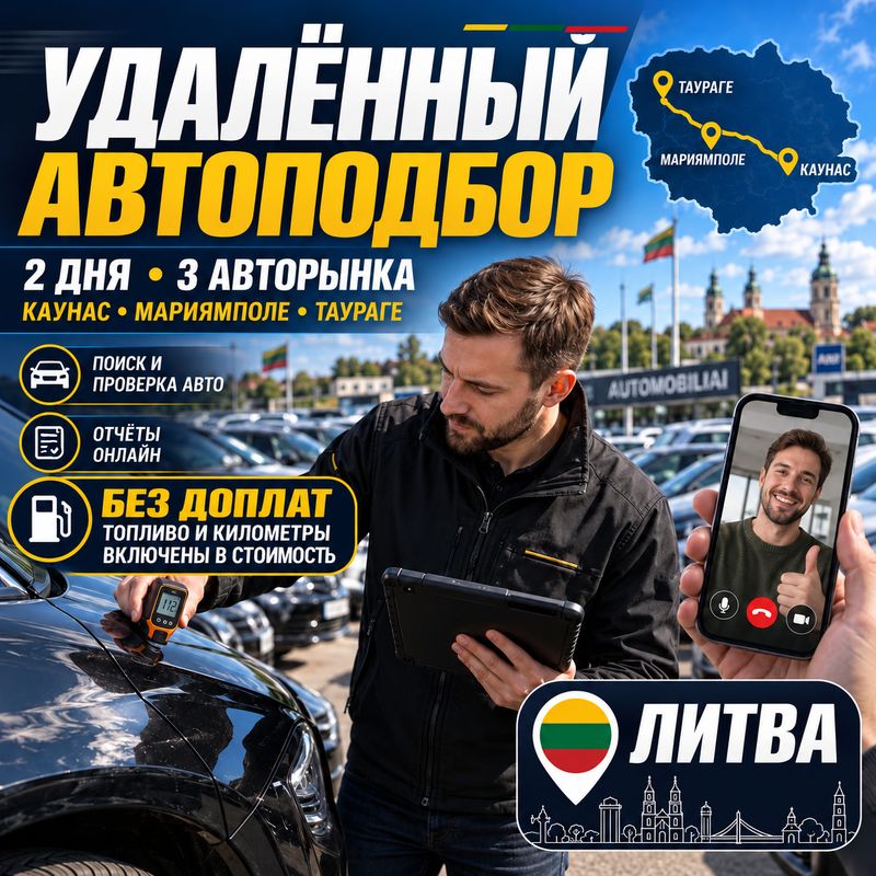 Покупка подбор диагностика проверка автомобиля в ЕС из Литвы в Беларусь в Украину в Германию в Польшу купить дешево и качеств