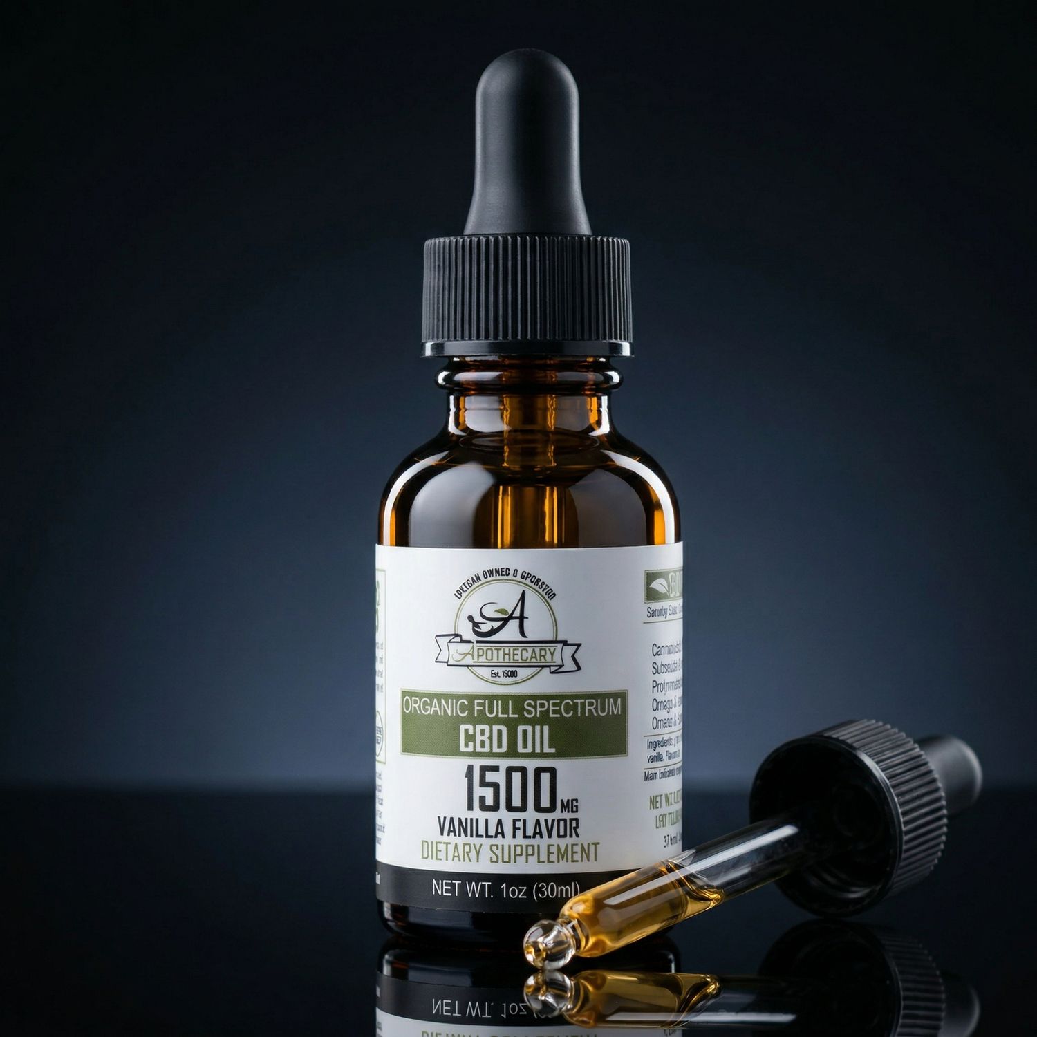 1500 CBD Full Spectrum - Tincture - Vanilla