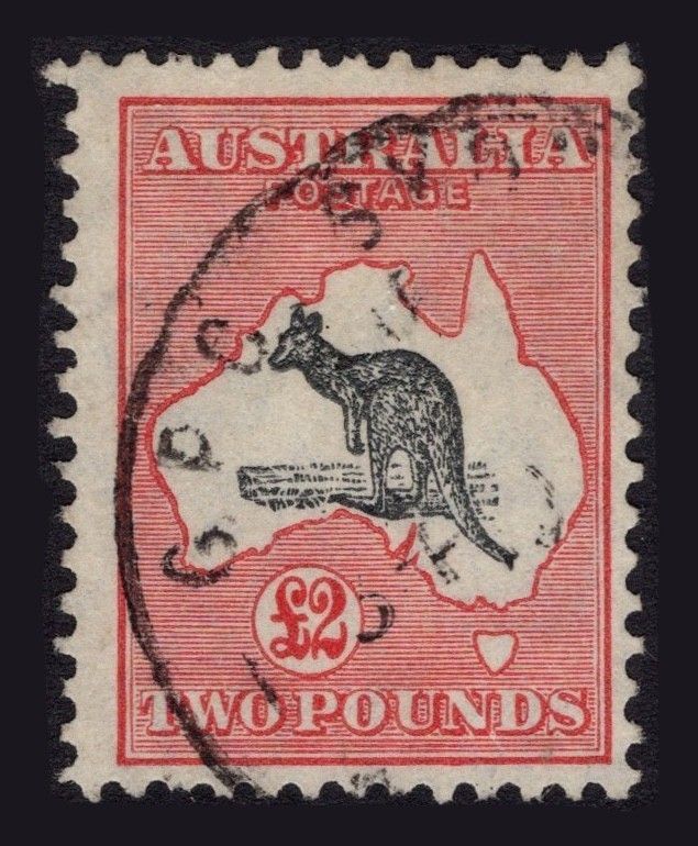 AUSTRALIA 1931-36 £2 ROO, SG 138, ATTRACTIVE CDS USED, CAT. £650