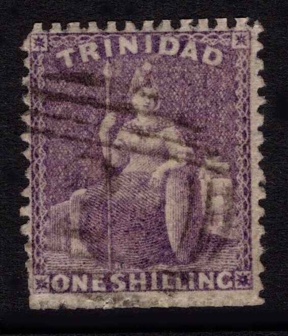 TRINIDAD 1862-63 1d BRIGHT MAUVE BRITANNIA, SG 67, NICELY USED, CAT. £375