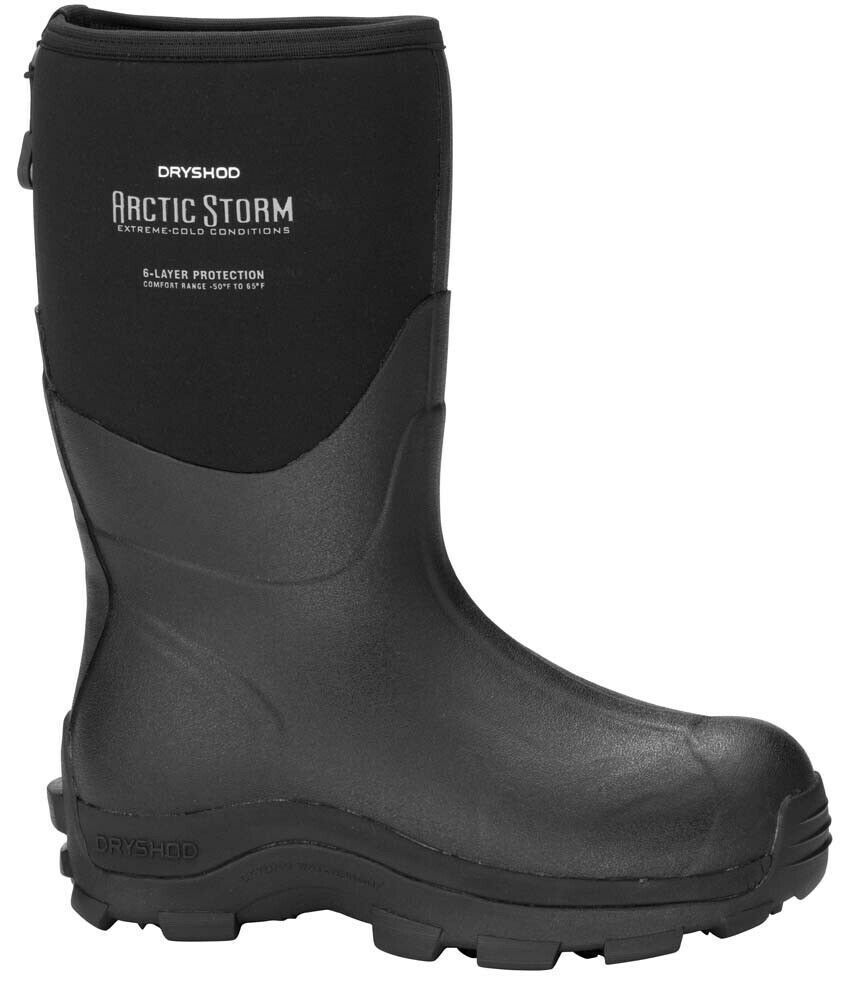 Dryshod Men&#39;s Arctic Storm  Mid Extreme Conditions Winter Boots, Size: 7, Colour: Black