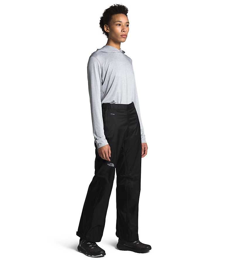 Womens Venture 2 Halfzip Pants, Attribute 1: Small, Attribute 2: Black, Attribute 3: Short