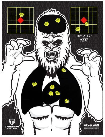 Triumph Systems Visual Vital Splatter Targets, Style: Yeti