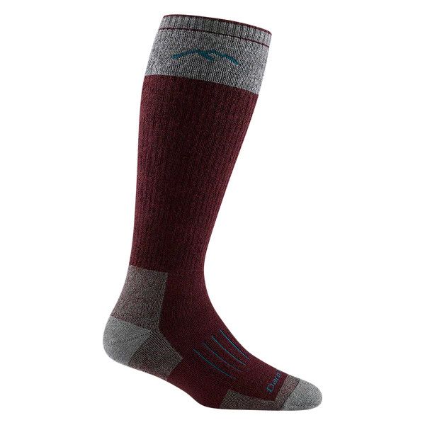 Darn Tough Women&#39;s Hunter Over-The-Calf Heavyweight Hunting Sock , Cushioning: Full Cushion, Size: Small (Women&#39;s 4.5-7), Colour: Burgundy