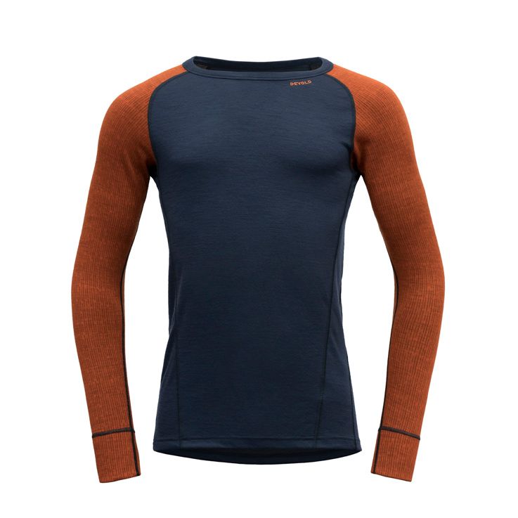 Devold Duo Active Man Shirt, Size: Small, Colour: Flame/Ink