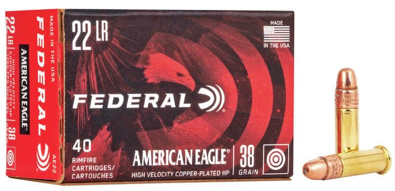 Federal 22 LR 38 Grain HP, Box of 50