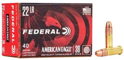 Federal 22 LR 38 Grain HP, Box of 50
